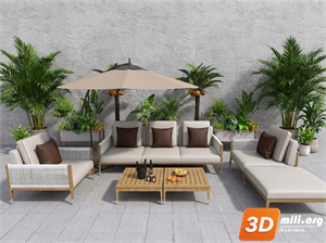 Outdoor Sofa Skp Files